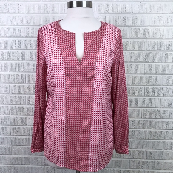 Boden Tops - Boden 12R Silky Panel Top Blouse WA632 Geometric